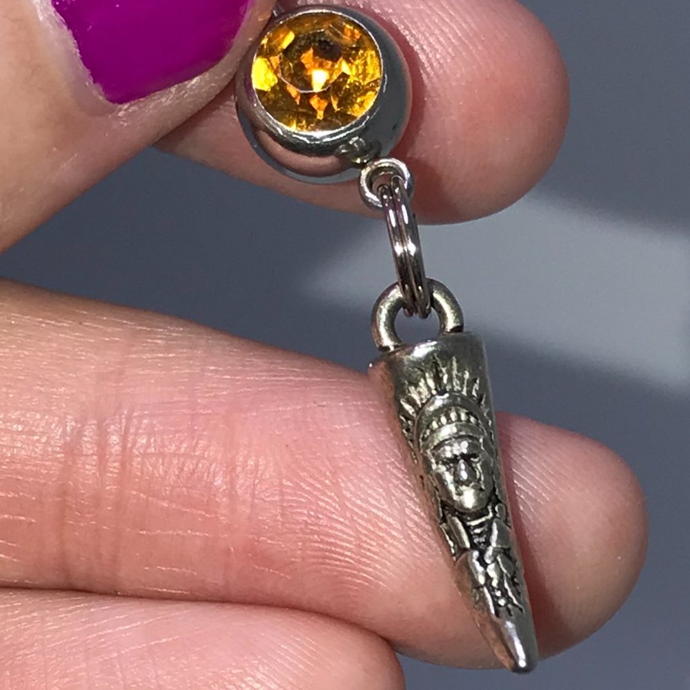 Native American Horn Type Dangle Belly Ring
